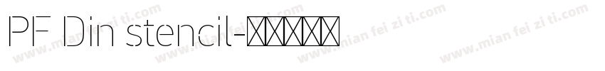 PF Din stencil字体转换